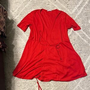 Zara Vibrant Red Wrap dress